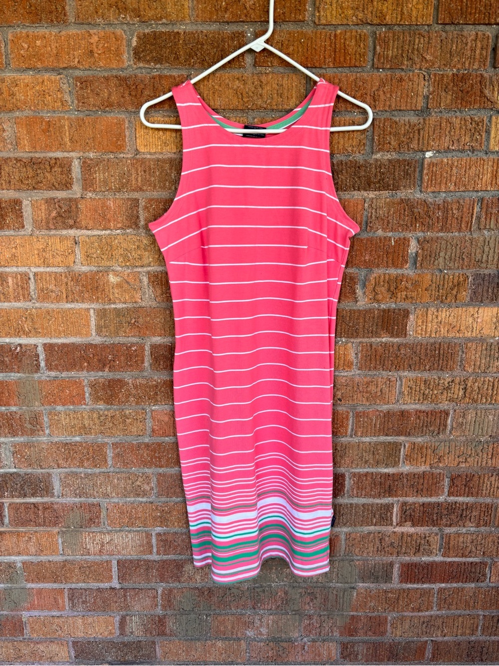 Columbia PFG Performance Fishing Gear Dress Womens M Sleeveless Pink Green